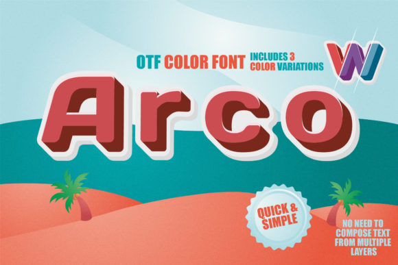Arco: The Bold, Robotic Color Font for Modern Design