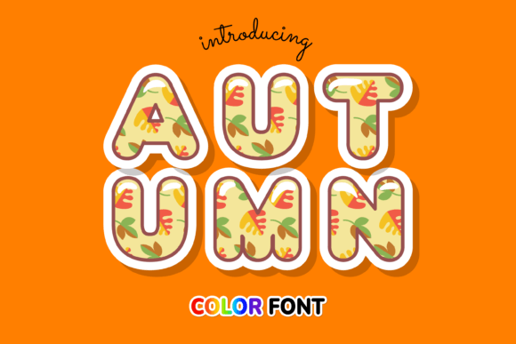 Autumn Font: A Leaf-Inspired Color Font for Modern Design