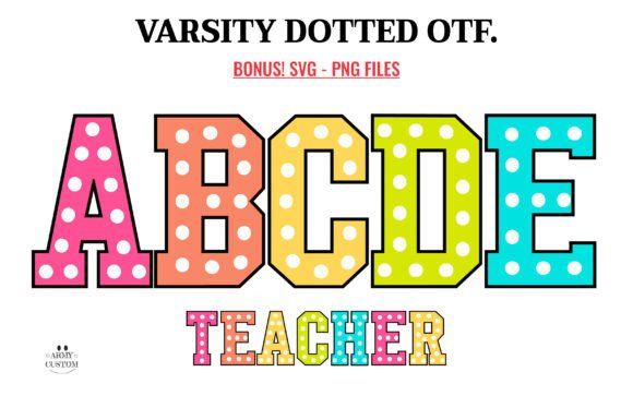 Colorful Varsity Dotted: A Dynamic Typography Asset