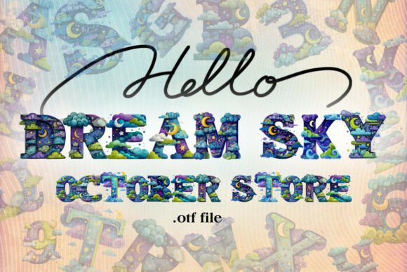 Dream Night Sky Alphabet: Celestial Typography for Designers