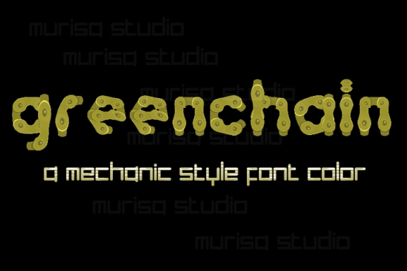 Greenchain: A Unique Color Font for Creative Design