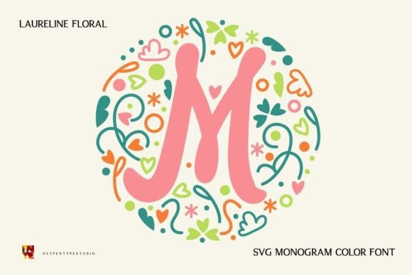 Laureline Floral Monogram: A Designer's Guide to Colorful Typography