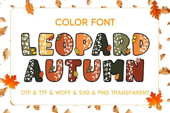 Leopard Autumn: A Playful Doodle Alphabet Font