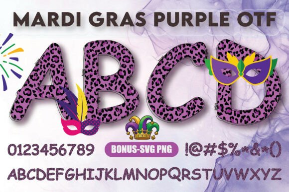 Mardi Gras Purple: A Festive Font for Vibrant Designs