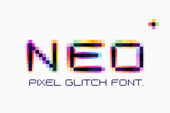 Neo Pixel Typography: Vibrant Design Assets