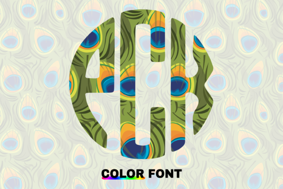 Peacock Circle: A Stylish Monogram Font for Modern Design