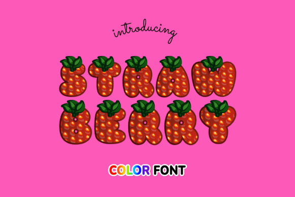 Strawberry: A Fresh Color Font for Creative Design