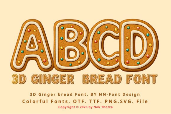 Sweeten Your Designs with 3D Gingerbread Font