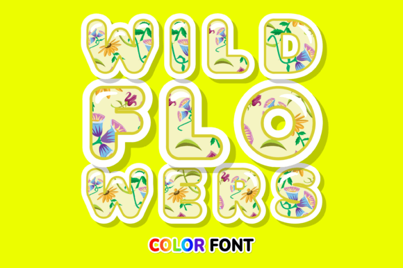 Wild Flowers: A Botanical Color Font for Modern Design